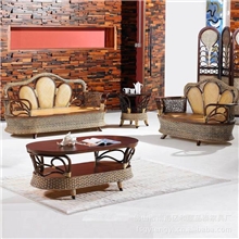 大连批发藤家具酒店藤沙发休闲沙发欧式风格远销国外