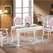 欧式田园餐桌餐桌椅组合实木橡木餐桌长方形吃饭桌