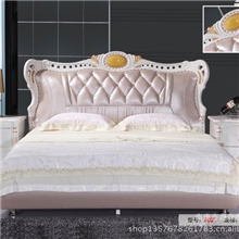 南康家具厂家直销特价1800元1.8米太子款皮艺超纤皮软体名床