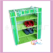 厂家直供精致实惠畅销款加膜防潮无纺布四层鞋柜8858-4一件代发