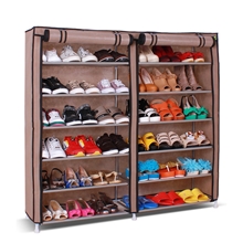 亿银六层双排无纺布防尘简易超大容量组合鞋柜宜家组合柜