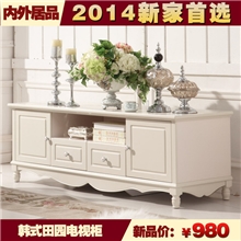 内外居品韩式家具田园风格电视柜白色试听柜优雅地柜DG902