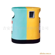 （厂家直销）多款玻璃钢垃圾桶｜椭圆形分类果皮箱