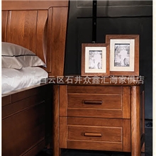 特价实木床头柜出厂价5折起楸木床头柜实木卧室家具8100