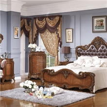 厂家直销欧式家具实木手工雕刻卧室系列1.8m双人床包邮