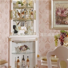 汇海家具供应欧式酒柜白色时尚边角柜高档展示柜YD-2090