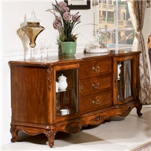 厂家直销新古典餐厅成套手工雕花纯实木餐边柜全店包邮