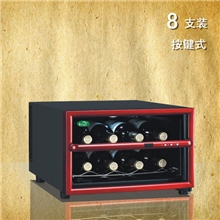 绿菱供应8支装电子红酒柜按键式半导体恒温酒柜酒吧用品系列