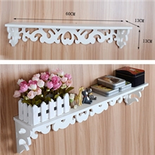 无漆环保创意特价田园简约雕花一字壁挂搁板置物架花架墙壁架