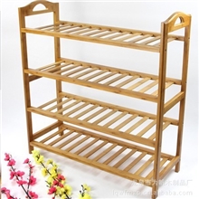 厂家直销楠竹鞋架鞋柜置物架4层鞋架改进加厚款鞋架