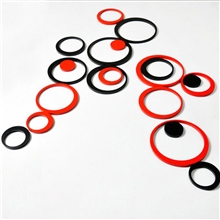 【淘宝热卖新品】立体墙贴批发客厅卧室可移除墙贴3d圆圈背景墙