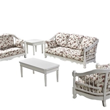 实木沙发木架布艺沙发白色韩式田园欧式客厅家具组合单人三人位