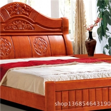 实木床068#橡木床1.5松木床1.8双人床厂家直销