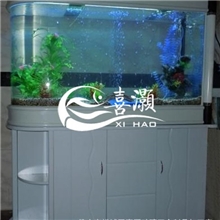 喜灏鱼缸茶几水族箱/鱼缸屏风隔断/生态鱼缸/1.2米矮缸子弹头