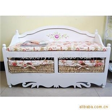 厂家供应田园橱柜田园收纳柜家居双人座登收纳登换鞋登