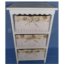 木质工艺品田园风格柜子储物柜木制收纳柜彩绘柜子