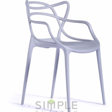 大师设计一次成型塑料椅扶手椅简约时尚餐椅户外休闲椅