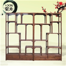 雅宜居明清仿古实木榆木家具双斗多格博古架紫砂壶架多宝格