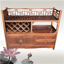 中式仿古酒吧酒店家具实森餐边柜实木酒柜厂家直销