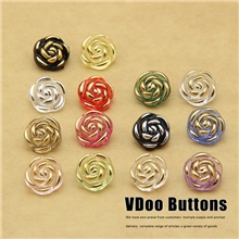 钮扣扣子专卖批发糖果色玫瑰花扣子开衫扣子