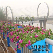玻璃钢高架花盆生产厂家|玻璃钢高架花盆容器|立交桥花盆生产厂家