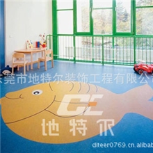 供应幼儿园PVC儿童地板地板胶PVC卷材塑胶地板KTV炫彩地板