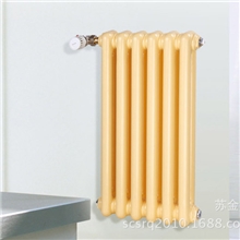 供应圣春牌低碳钢钢制圆二柱散热器暖气片
