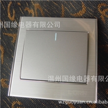 墙壁开关开关面板开关插座不锈钢拉丝面板开关厂家直销