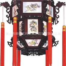 厂家批发木制宫灯走马灯六角宫灯节日灯笼红木宫灯寺庙灯