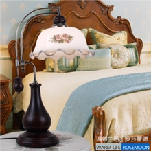 [富麟灯饰]床头灯台灯实木灯具田园灯饰时尚台灯灯018A