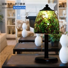 [富麟灯饰]波西米亚手工玻璃简约创意客厅卧室书房床头台灯T030