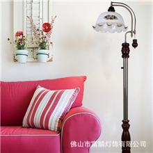 英伦老上海风格灯具客厅卧室实木可调光落地灯018