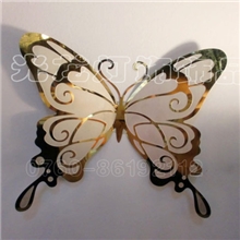 墙贴不锈钢创意蝴蝶贴墙蝴蝶装饰品不锈钢蝴蝶