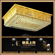 厂家直销奢华大气长方形水晶灯客厅LED水晶吸顶灯家居照明灯具