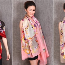 百搭无缝丝巾围巾彩色印花加工