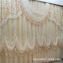 厂家直供韩式蕾丝成品窗帘可混批可定制柯桥批发