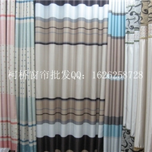 绍兴厂家热销752咖印花窗帘批发