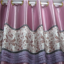 柯桥厂家产地热销1301紫印花遮光窗帘
