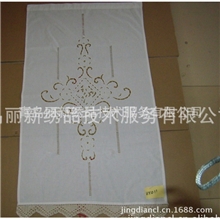 欧式优质环保：漂白色纯棉，手工雕刻，抽编丝窗帘
