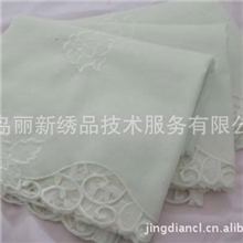 青岛厂家批发窗帘时尚大方白色绣花扇形帘提拉帘扇形帘升降帘