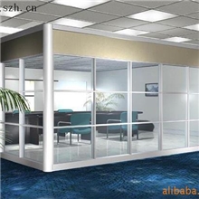 商业空间玻璃隔断安装加工办公楼玻璃隔墙隔断工艺安