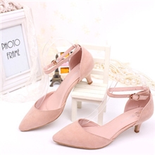 厂家直销内里真皮浅口鞋职业ol尖头搭扣罗马高跟单鞋女鞋批发