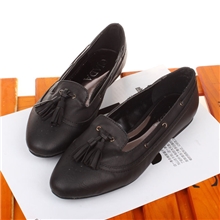 一件代发复古流苏百搭小皮鞋平底鞋平跟鞋欧美外贸英伦风单鞋女