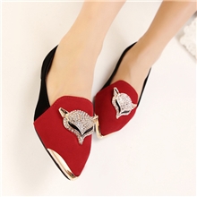 13秋季爆款大牌高贵狐狸闪钻金属拼色尖头深口单鞋学生装222-3