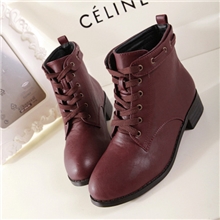 新款热卖欧美风街头时尚系带女鞋裸靴中跟马丁靴短靴188-5