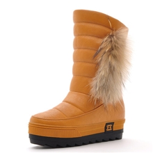 莫蕾蔻蕾柳岩代言新款狐狸毛加绒女保暖雪地靴创业加盟免费258-8