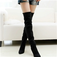 2013新款过膝靴尖头女靴弹力超高跟磨砂高筒过膝长靴批发