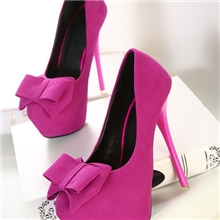 2013秋季新款女鞋韩国公主细跟高跟蝴蝶结单鞋浅口缕空绒面防水台