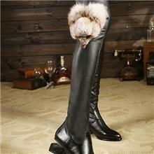 2013最新爆款女鞋欧美时尚性感过膝长靴狐狸头超长骑士靴低跟