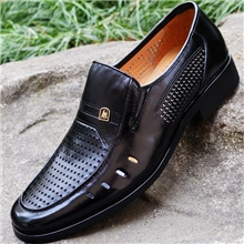 厂家直销男鞋皮凉鞋男士商务休闲皮鞋真皮镂空洞洞鞋子批发价代理